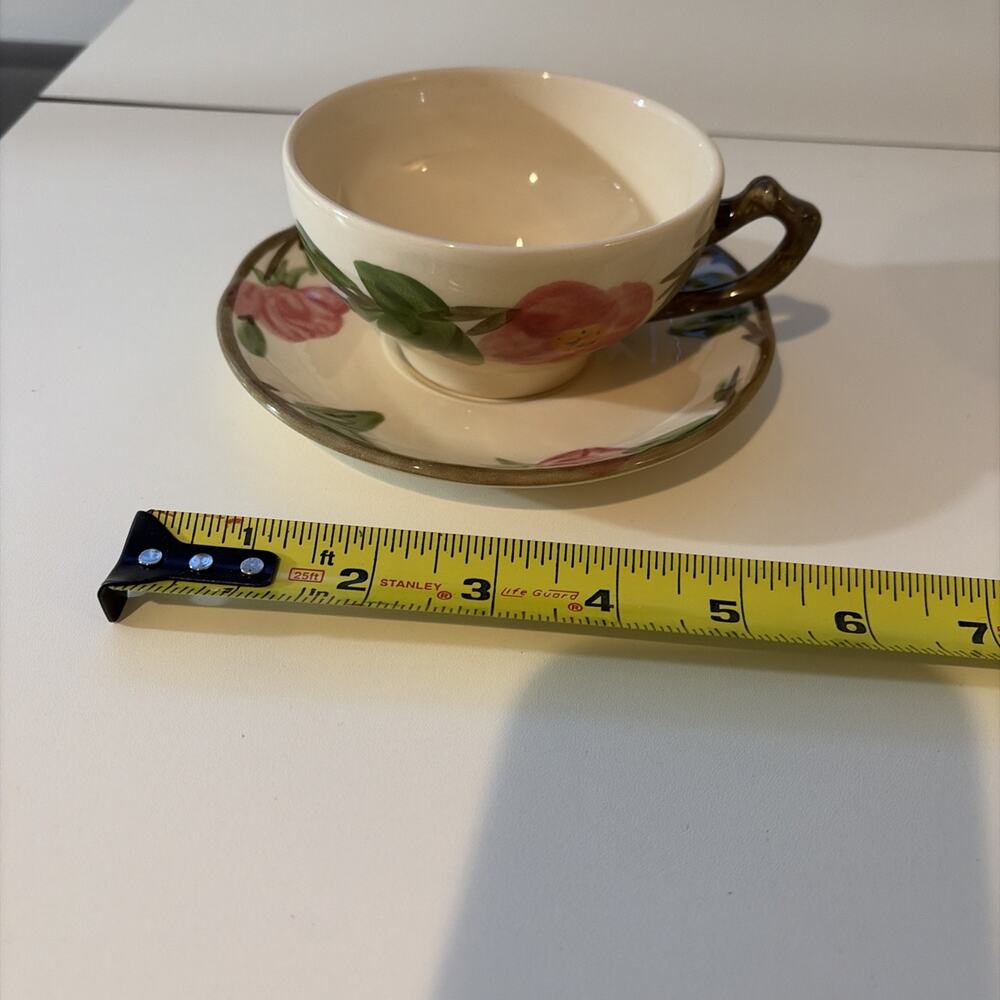 2pc VTG Franciscan Desert Rose 1 Teacup/Coffee Mugs & 1 Saucer - Made in England